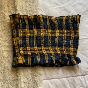 Never worn plaid tube top